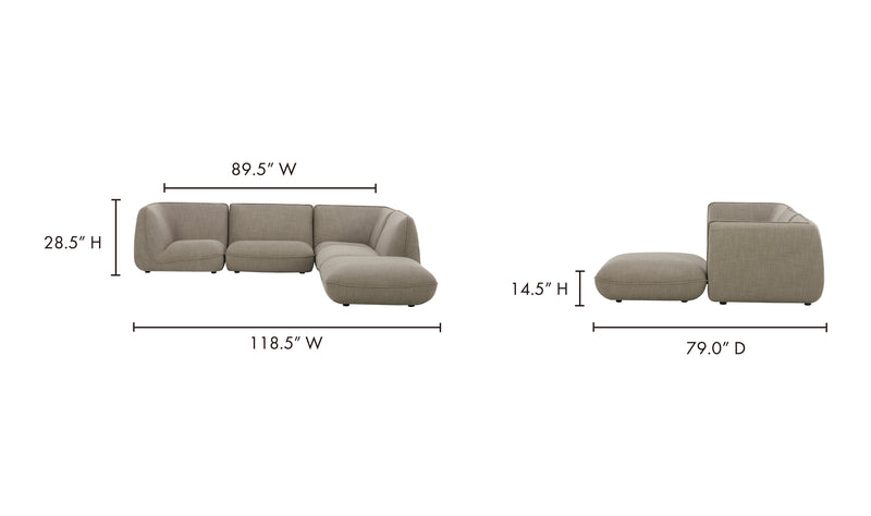 ZEPPELIN LOUNGE MODULAR LEATHER SECTIONAL