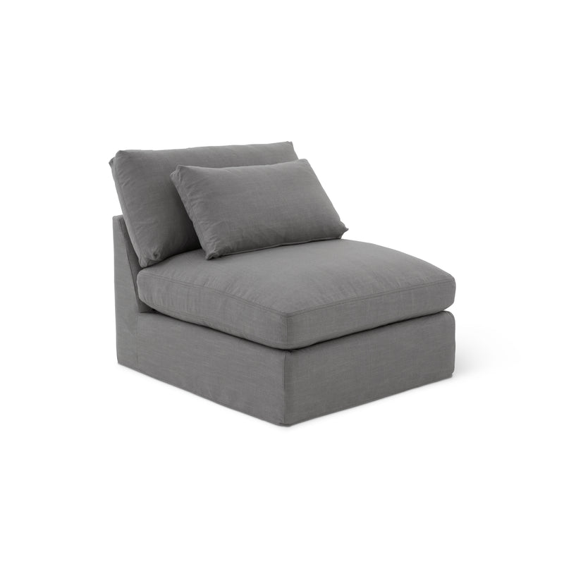 AMARA MODULAR ARMLESS CHAIR, DARK GRAY