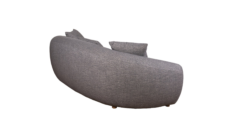 OCEANA 3 SEATER CURVED SOFA,  DARK GREY