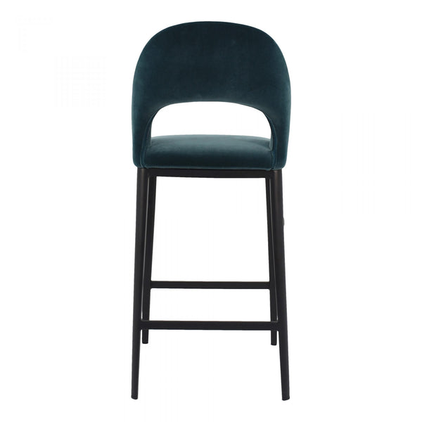 ROGER COUNTER STOOL - TEAL VELVET