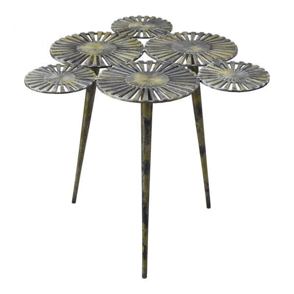 FLORA ACCENT TABLE ANTIQUE GOLD