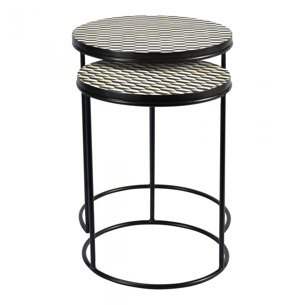 OPTIC NESTING TABLES SET OF 2