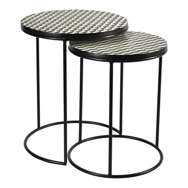 OPTIC NESTING TABLES SET OF 2