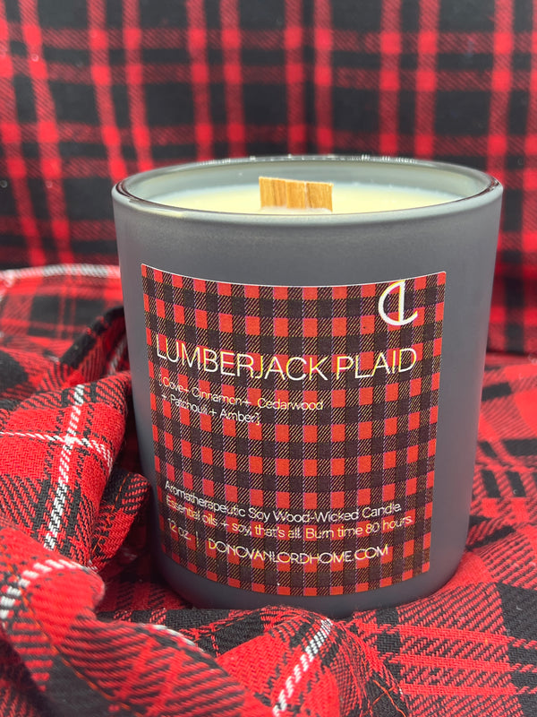 Lumberjack Plaid Aromatherapeutic Candle
