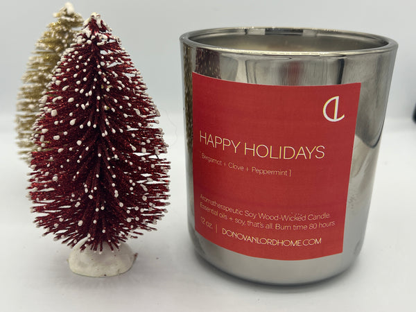 Happy Holidays Aromatherapeutic Candle