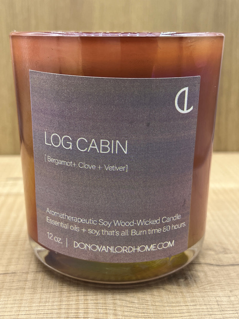 Log Cabin Aromatherapeutic Candle