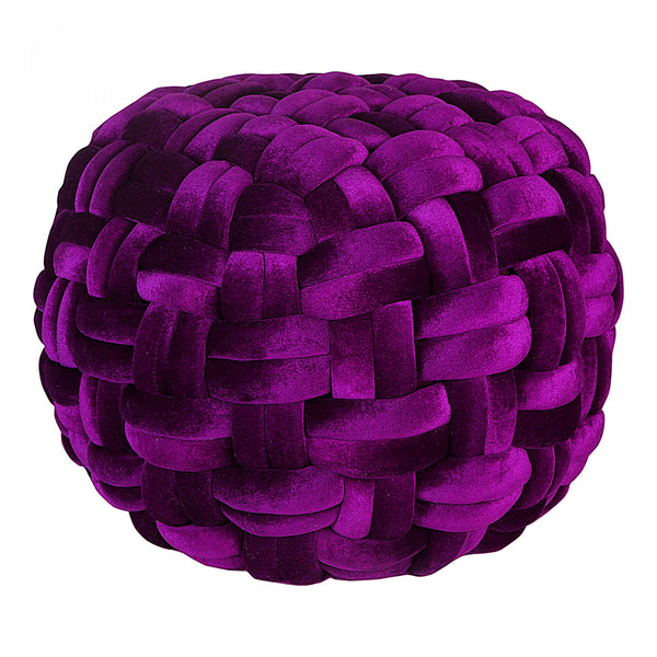 PJ VELVET POUF WINE