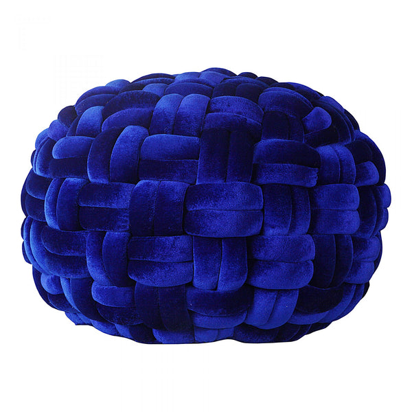 PJ VELVET POUF ROYAL BLUE