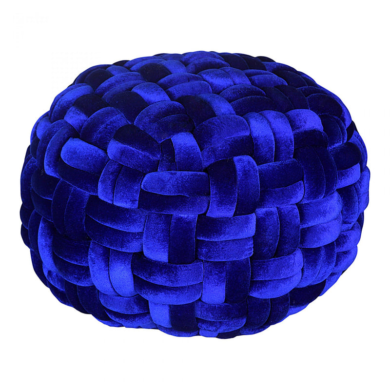 PJ VELVET POUF ROYAL BLUE