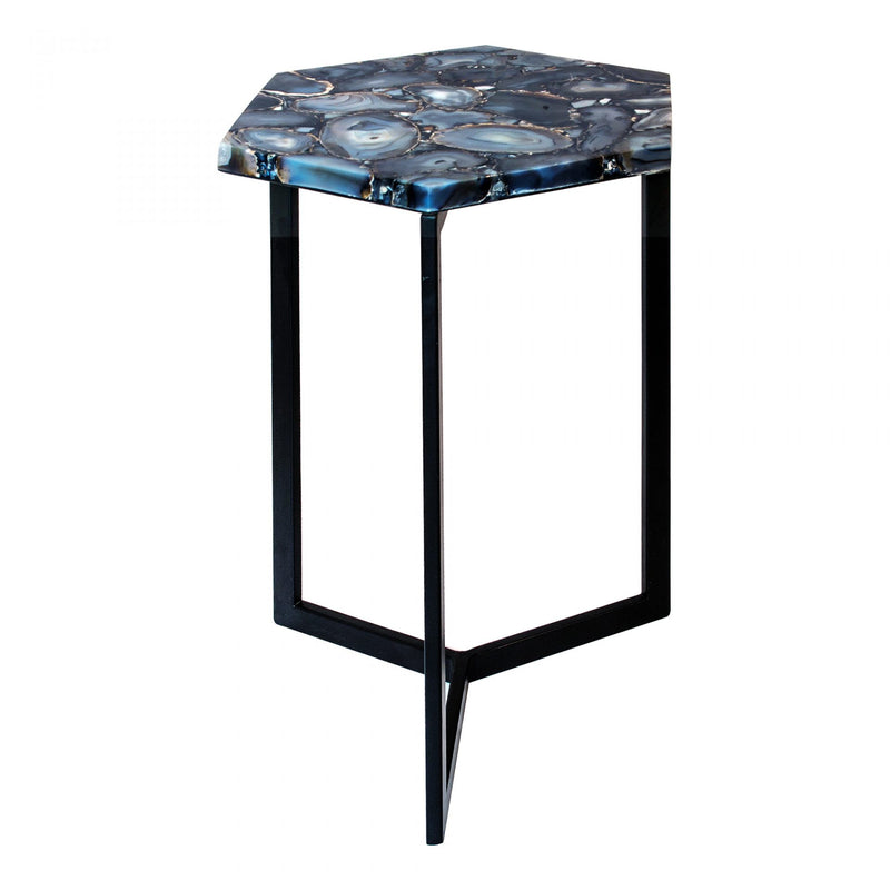 HEXAGON AGATE ACCENT TABLE