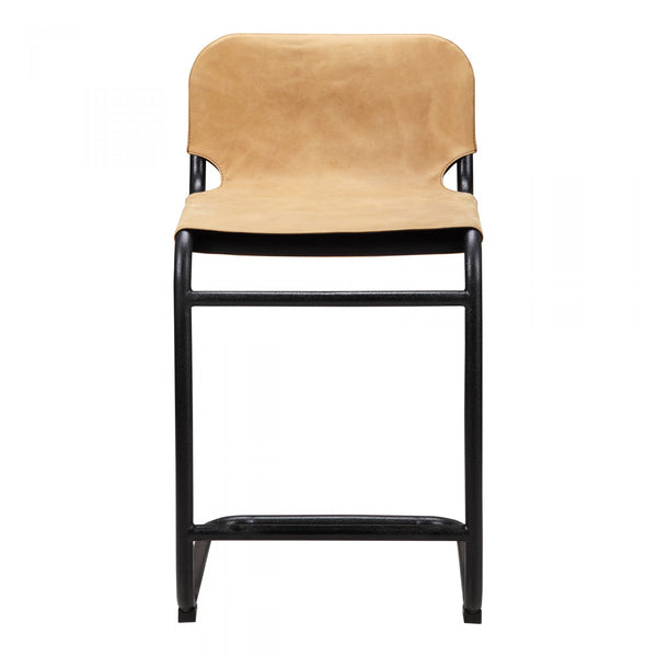 BAKER COUNTER STOOL SUNBAKED TAN LEATHER -M2