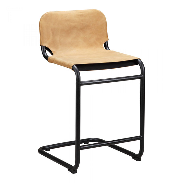 BAKER COUNTER STOOL SUNBAKED TAN LEATHER -M2