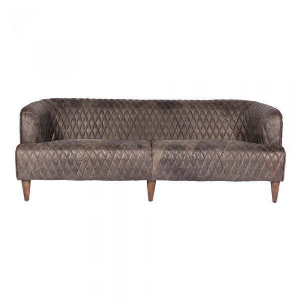 MAGDELAN TUFTED LEATHER SOFA