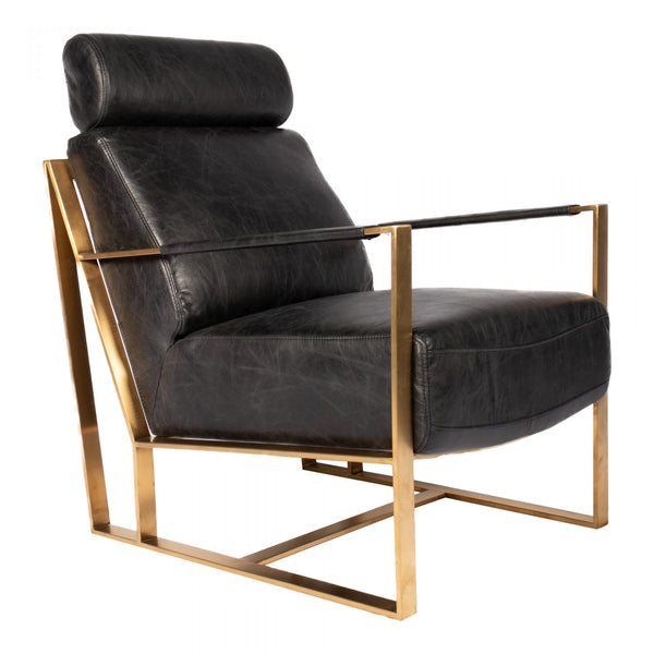 PARADISO CHAIR ONYX BLACK LEATHER