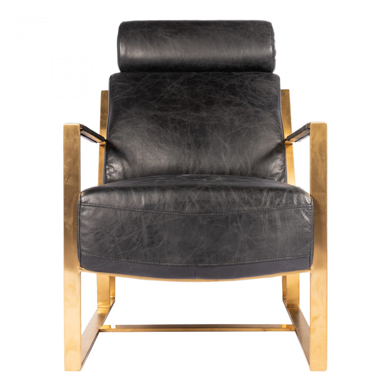 PARADISO CHAIR ONYX BLACK LEATHER