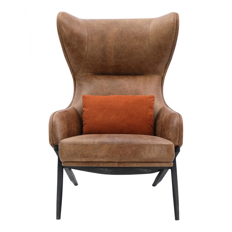 AMOS LEATHER ACCENT CHAIR