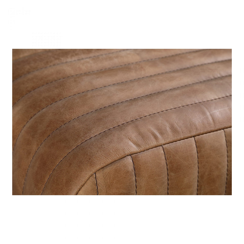 ENDORA BENCH OPEN ROAD BROWN LEATHER