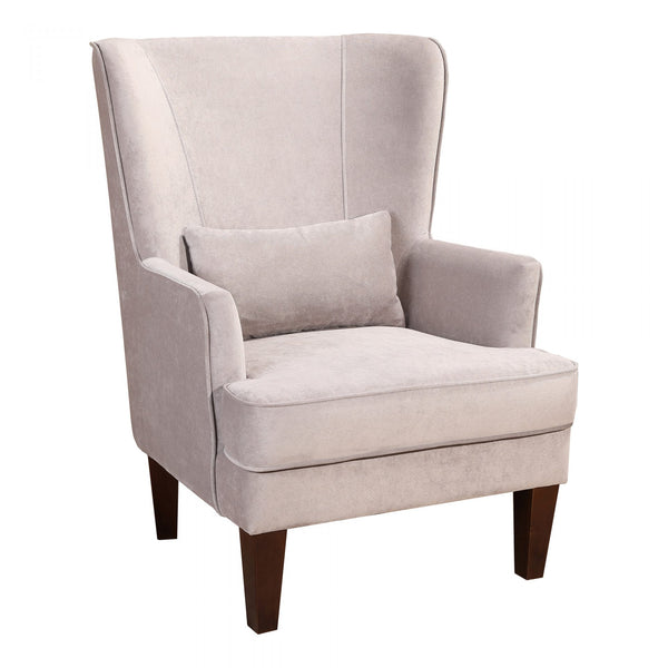 PRINCE ARM CHAIR GREY VELVET