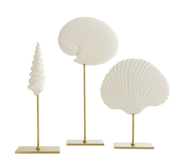 SHELL SCULPTURES, SET OF 3