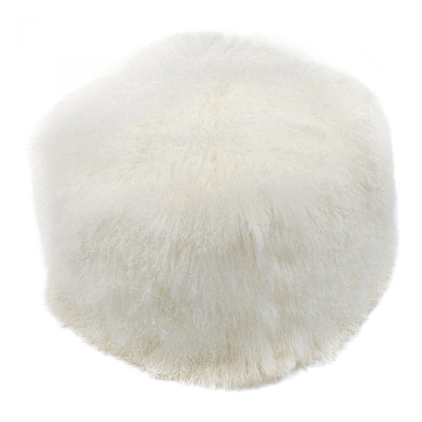 LAMB FUR POUF NATURAL