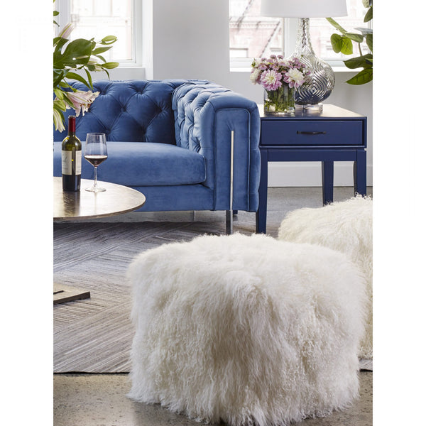 LAMB FUR POUF NATURAL