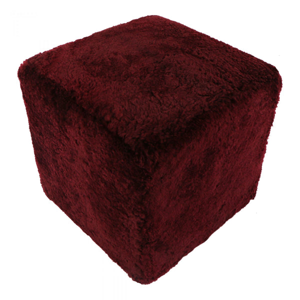 SHEPHERD WOOL STOOL BURGUNDY