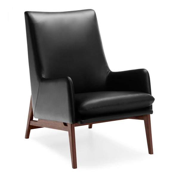 ASTA LEATHER CHAIR BLACK