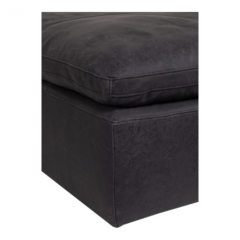 CLAY LEATHER OTTOMAN
