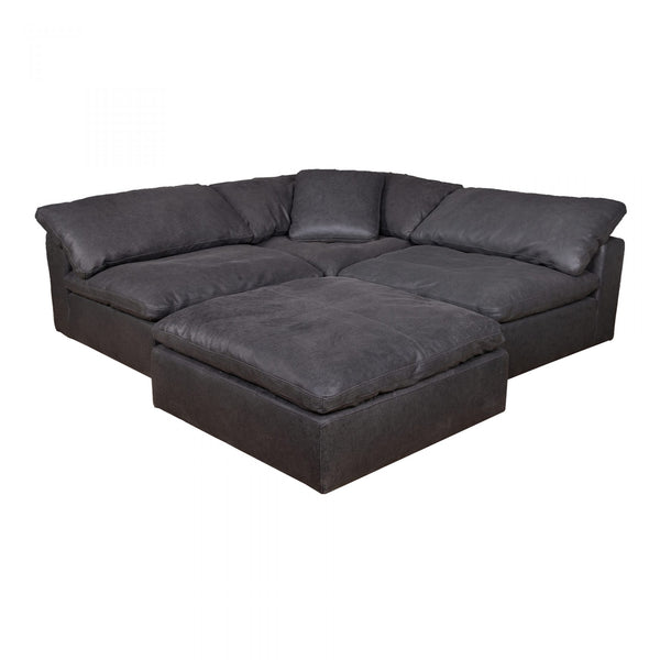 CLAY LEATHER MODULAR SECTIONAL