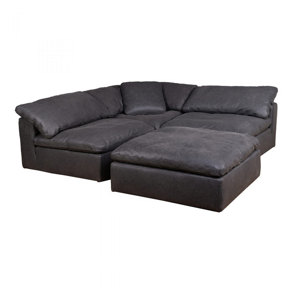 CLAY LEATHER MODULAR SECTIONAL