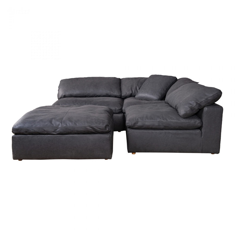 CLAY LEATHER MODULAR SECTIONAL
